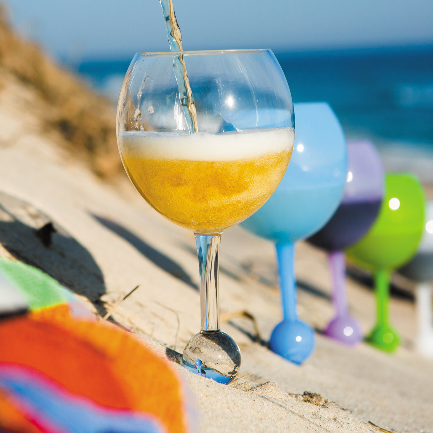 The Beach Glass Jasmine Coast Floating Drinking Glass - the beach